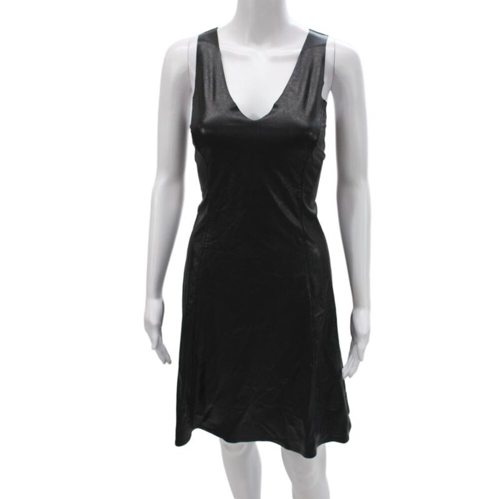 Commando Womens Black Tank Dress V-Neck Sleeveless Short Size M